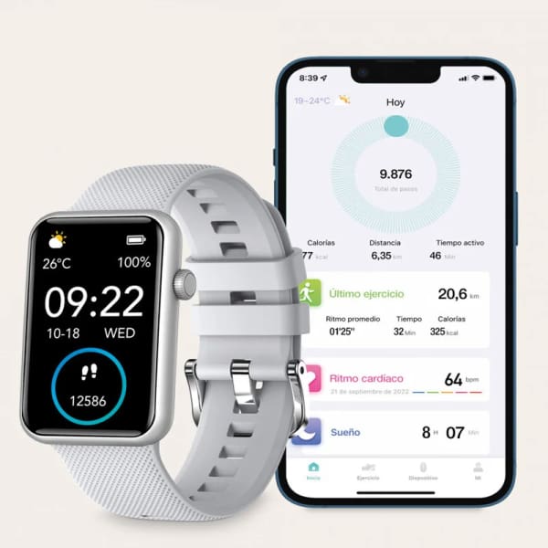 smart watch Ksix Tube – Gris (BXSW13G) smart watch Ksix Tube – Gris (BXSW13G)